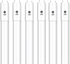 (pack of 6) GE 34211 LED Tube Lighting LED T8 Linear Bulb, G13 base, Adjustable