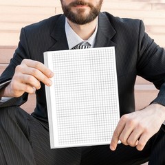 A5 Unpunched Grid Refill Paper – Graph 5.8″ x 8.3″, Blue,Clear,White