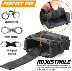 Molle Handcuff Holster, Handcuff Pouch for Duty Belt, Handcuff Case Fit Asp H…
