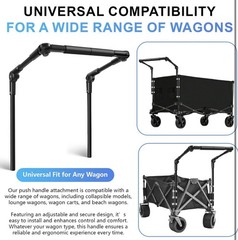 3rd Gen Wagon Push Handle – Adjustable for Round Metal Frames Fits Sekey Wagons