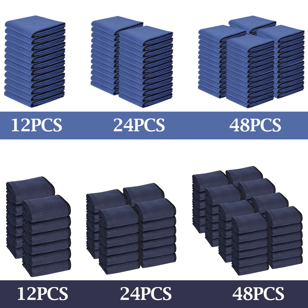 12/24/48 Professional heavy Duty Quilted Performance Moving Blankets Pads 72×80″