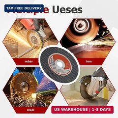 findmall 25 Pack 4″ x.040 x5/8″ Cut Off Wheel, Metal and Stainless Steel Thin Cu