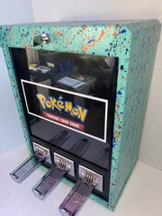 $1 Vend Teal 3 Column Sticker Tattoo Pokemon Card Vending Machine TCG Working