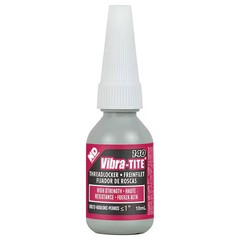 Vibra-Tite Threadlocker, VIBRA-TITE 140, Red, High Strength, Liquid, 10 mL