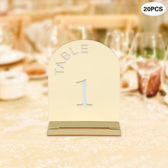 20 Pcs Wedding Table Numbers Mirror Acrylic Table Number Table Sign Numbers