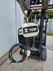 Coffing EC4006 2 Ton 120V 8′ Lift 6 fpm Top Hook Electric Chain Hoist Used Works