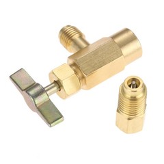 R1234YF SelfSealing Can Tap with R134A Tank Adapter, 1/4″ SAE 1/2″ LH Thread …