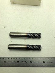 Lot Of 2 Hanita 7/16″ Diam, 7/8″ Length of Cut 4 Flute Solid Carbide TF4V051101A