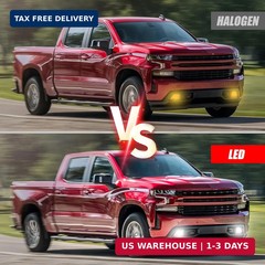 LED Fog Light Kit Compatible with 2019 2020 2021 2022 Chevy Silverado 1500, Driv