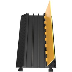 VEVOR 3 Channel Cable Protector Ramp Rubber Electrical Wire Cover Ramp Guard