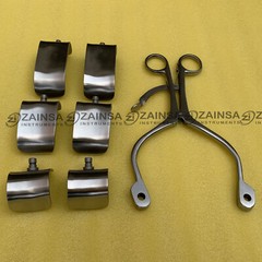 Kolbel Retractor Complete Set With 6 Blades, Shoulder Retractor German Surgical