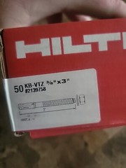 2 Boxes of 50 HILTI KB-VTZ Kwik Bolt Expansion Anchor 2139758 3/8″X 3″ 100 total