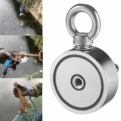 1000LB Fishing Magnet Neodymium Kit Pull Force Treasure Hunt Magnet Double Sided