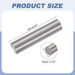 Titanium Round Rod 0.75″ Dia(19mm) 4″ Length TA2 Titanium Solid Bar