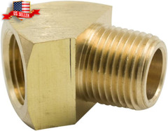 45 Degree Street Elbow 1/8 NPT Male X 1/8 NPT Female Brass Pipe Fitting 2 pack