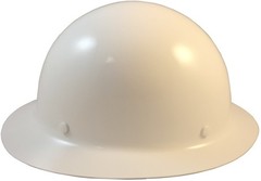 MSA Skullgard Full Brim Hard Hat With Ratchet Suspension – White