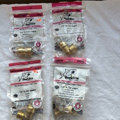 Shark Bite Straight Female Connector 1/2″ X 1/2″ FNPT, 3 others included