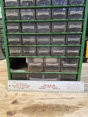 Vintage RAACO Corp Green Metal Storage Cabinet 35 Drawer Made In Denmark