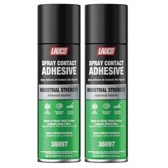 LAUCO Spray Contact Adhesive 13oz, Pack of 2, Industrial Strength Heavy Duty