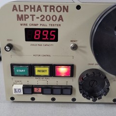 Tested Alphatron MPT-200A Wire Crimp Pull Tester 200 lb Motorized Cable Tester