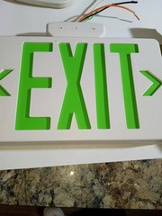 Royal Pacific RXL5GW LED Exit Sign, White with Green Letters#au