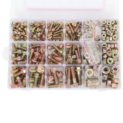 521PCS M6 M8 M10 Flange Bolts Assortment Kit 8.8 Grade Alloy Steel