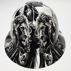 full brim hard hat custom hydro dipped IN WARRIORS OF CHRIST CHRISTIANITY JESUS