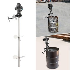 50 Gallon Pneumatic Mixer Rung Dope Tank Barrel Type 304Stainless Steel 4″ Blade