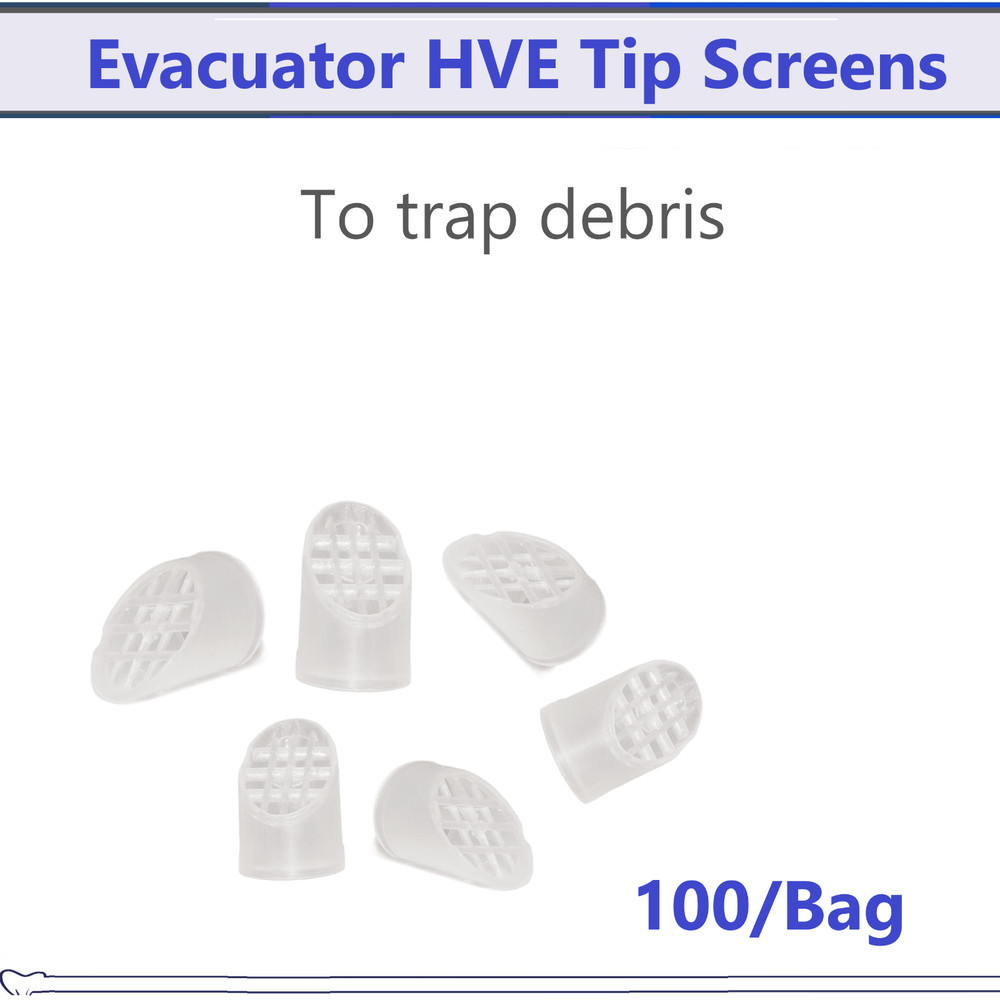 Dental HVE TIPS SCREENS Evacuator HVE Tip Screens To trap Debris (100pcs/bag)