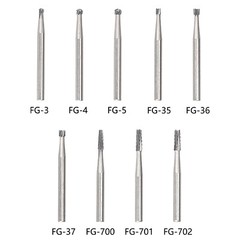 20Pcs Dental Carbide Steel FG Burs High Speed Handpiece FG3/4/5/35/36/37/700 Bur