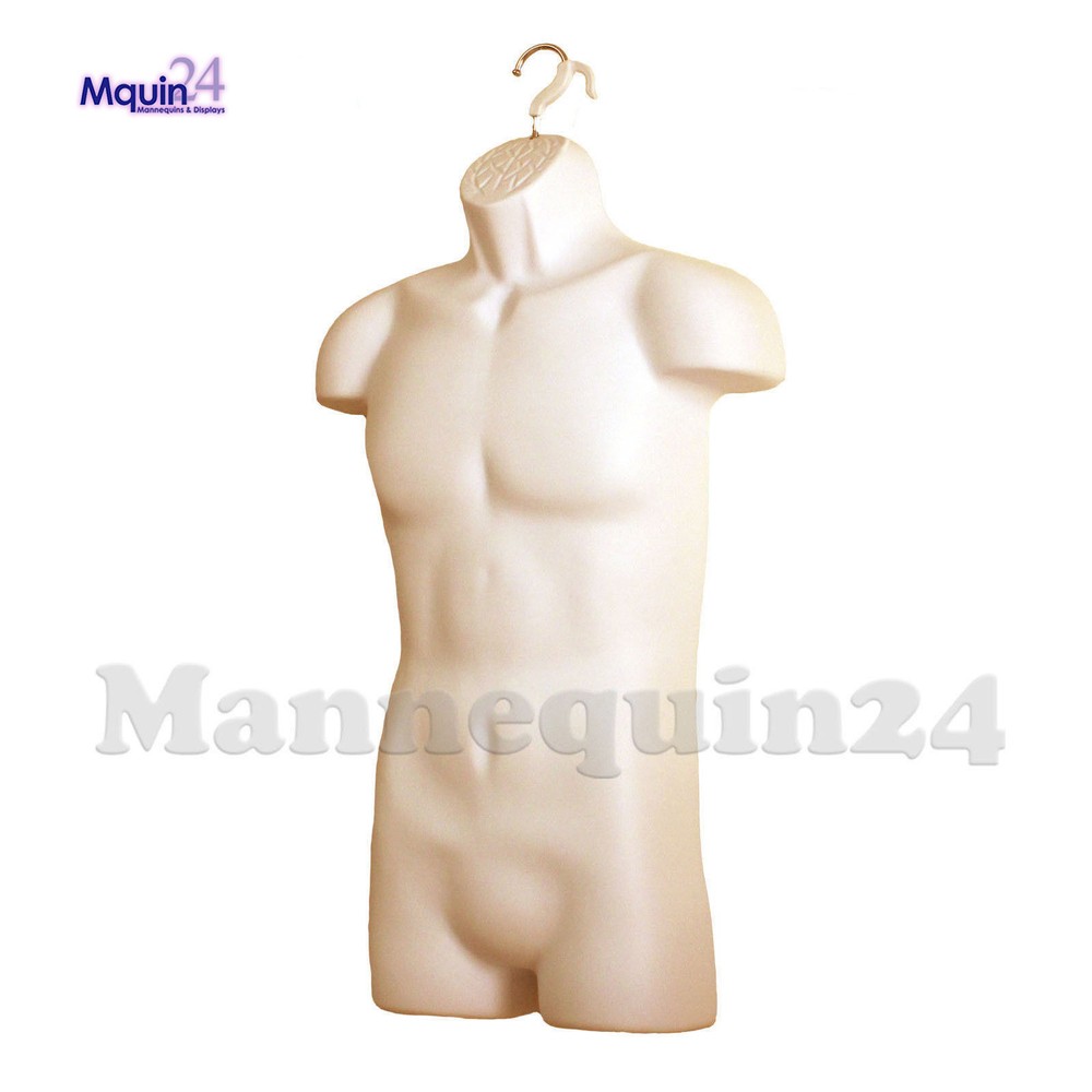 MALE MANNEQUIN TORSO – FLESH HANGING DRESS FORM