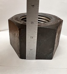 (2 PCS) 2 3/4 -4 Heavy Hex Nuts A563 2.75 -4 Large Big Huge 6.5#/ea (truck nuts)