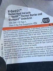 Msa V-Gard C1 Full Brim Vented Fas-Trac Type 1 Class C Thermal Barrier Glaregard