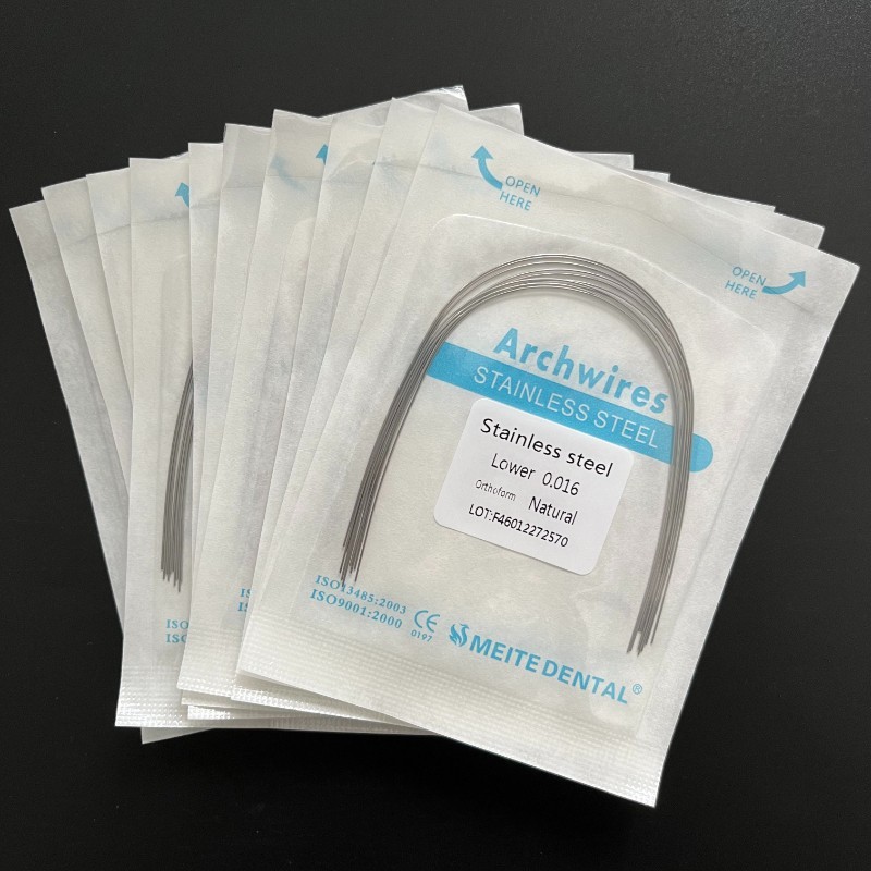 Dental Orthodontic Stainless Steel Round/Rectangular Arcos Arch Wires Natural