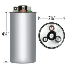 AmRad 45+3 uf/MFD 370-440 VAC volts Round Dual Run Capacitor 50/60 Hz Lot-1