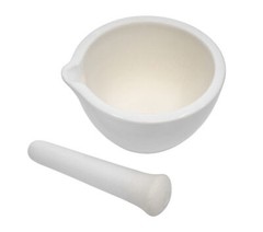 Porcelain Mortar & Pestle Set, 18oz – Unglazed Grinding Surface – Eisco Labs