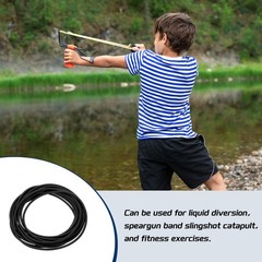Latex Rubber Tubing, 5/64″(2mm) ID 3/16″(4mm) OD, Black 2040
