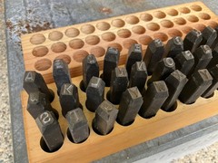 Young Bros 3/16″ Steel Stamp Letters Figures Set Numbers 36 Pcs USAF – NICE!