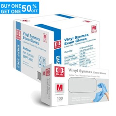 1000PCS Basic Blue Vinyl Synmax Exam Gloves M-SIZE