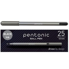 Pentonic Ballpoint Pens 1.0 mm Black Ink 25 Count Medium Tip Writing Instruments