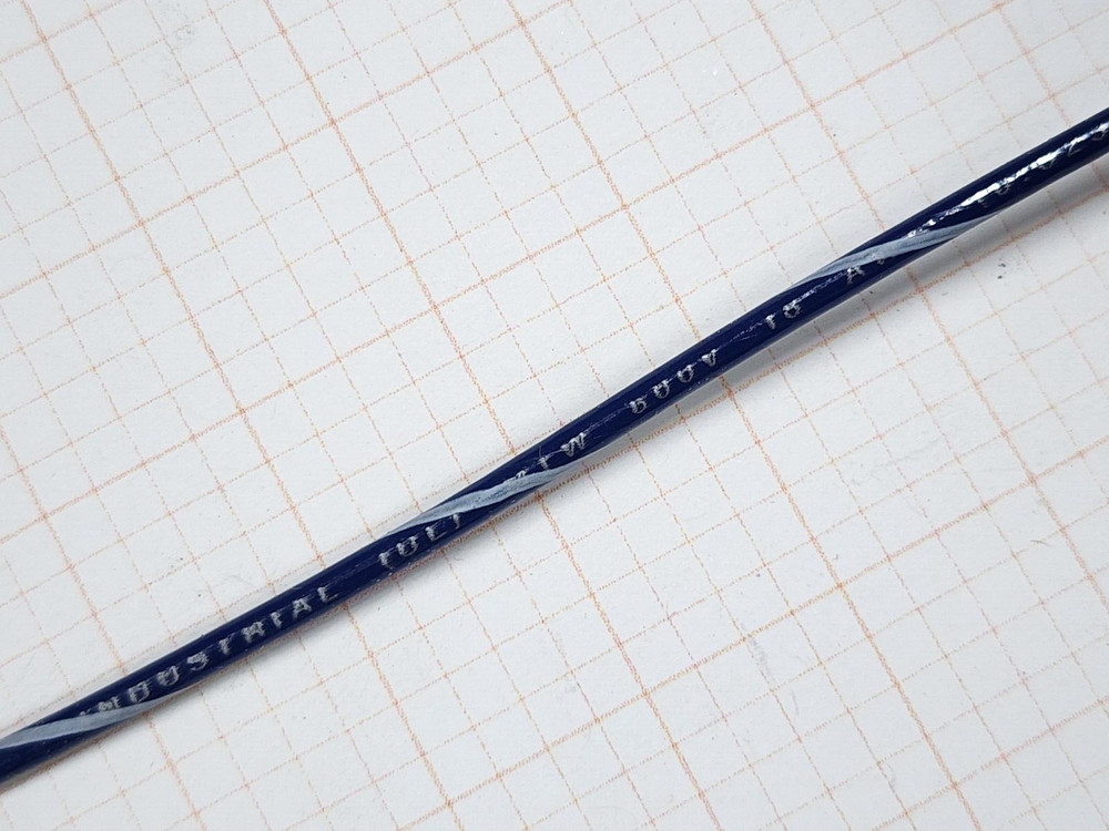 Industrial Wire & Cable #18awg/16x30B TFFN/AWM/MTW Fixture Wire Blue/White/100ft