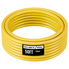 NM-B Wire 6AWG/3C Copper Core Cable 50 ft Electrical Wire with Ground