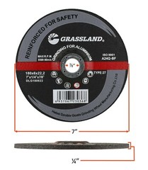 Grinding Disc, Aluminum Grinding wheel – 7″ x 1/4″ x 7/8″ – T27