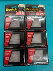 6 Packs Scotch Fastener 3M Indoor Outdoor Heavy Duty Hook & Loop Stick On 24 pc