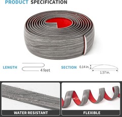 Art3d Self Adhesive Vinyl Floor Transition Strip, Laminate Floor Strip Floor Fla