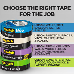 Scotch General Purpose Masking Tape, 1.88 In. x 60.1 Yd, Beige