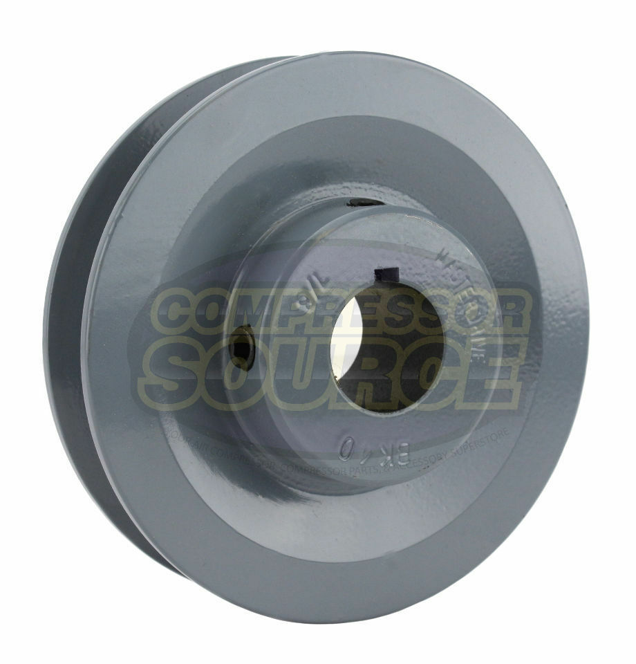 Cast Iron 4″ Single Groove Pulley V Style B Belt 5L for 7/8 Inch Keyed Shaft