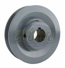 Cast Iron 4″ Single Groove Pulley V Style B Belt 5L for 7/8 Inch Keyed Shaft