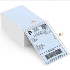 250 Fanfold 4″x6″ Direct Thermal Shipping Labels for Zebra&Rollo Printers