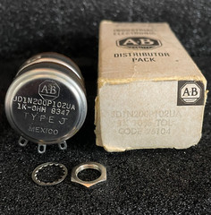 1pc A-B MIL JD1N200P102UA 1K Ohm Dual-Potentiometer **NOS